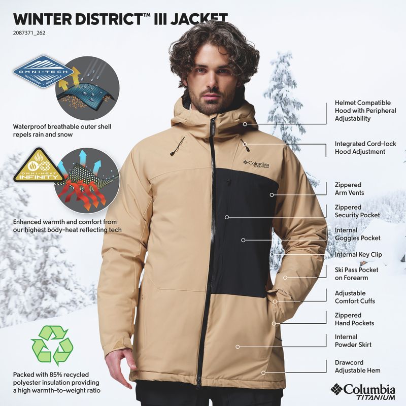 Herren-Skijacke Columbia Winter District III canoe/black 15