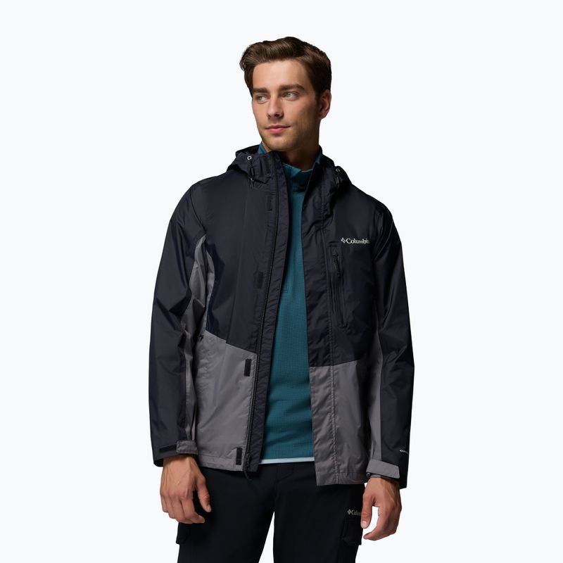 Herren-Regenjacke Columbia Pouring Adventure III black/city grey 5