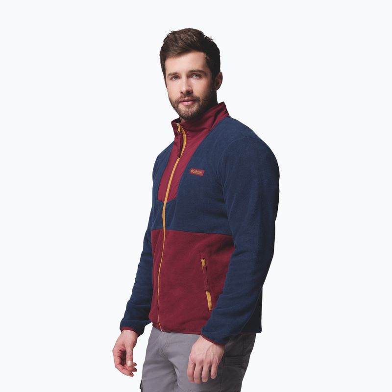 Herren-Fleecejacke Columbia Sequoia Grove FZ Fleece rich wine/collegiate navy 4