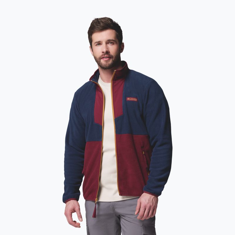 Herren-Fleecejacke Columbia Sequoia Grove FZ Fleece rich wine/collegiate navy 5
