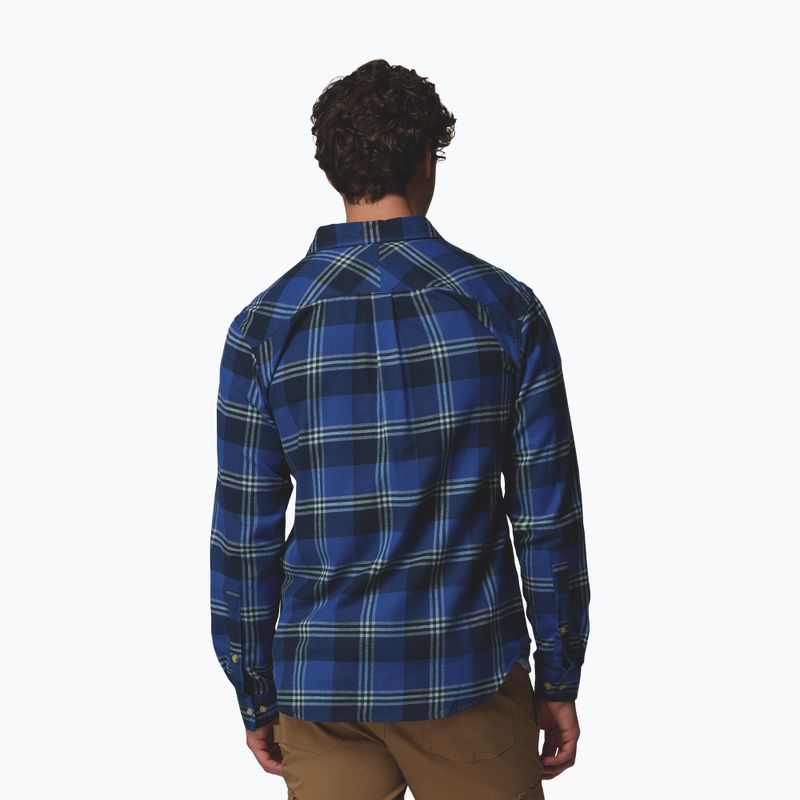 Herrenhemd Columbia Flare Gun Stretch Flannel Mountain Blue Trails Edge Plaid 3