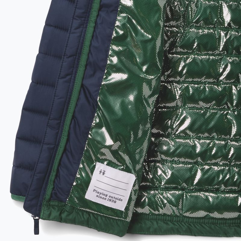 Kinderjacke Columbia Powder Lite II Hooded Rain Forest/Collegiate Navy 10