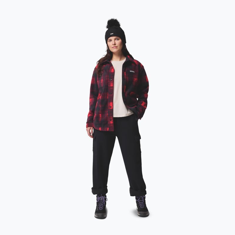 Hemd Damen Columbia Benton Springs mountain red omblur tonal 4