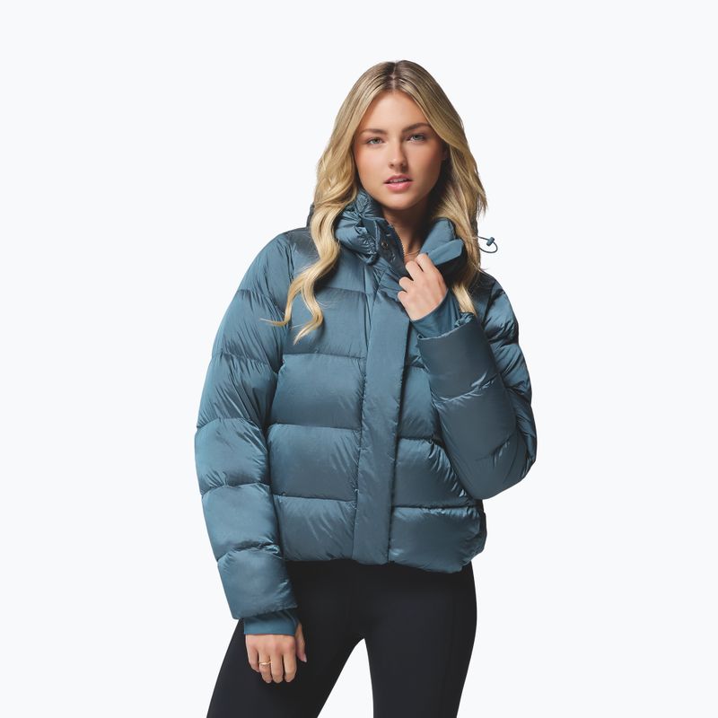 Damen Daunenjacke Columbia Amaze Puff Hooded Everblue High Shine