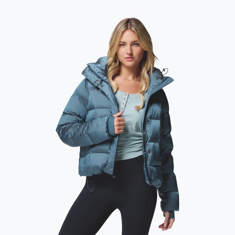 Damen Daunenjacke Columbia Amaze Puff Hooded Everblue High Shine 5