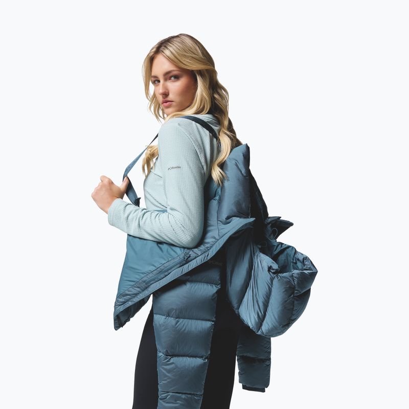 Damen Daunenjacke Columbia Amaze Puff Hooded Everblue High Shine 11
