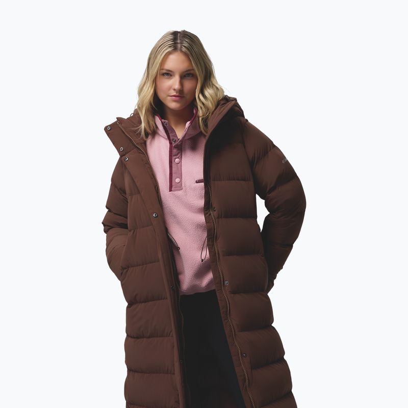 Damen Daunenmantel Columbia Amaze Puff Long Hooded tobacco 7
