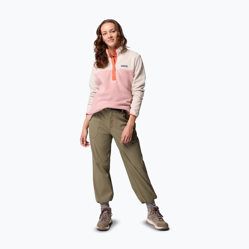 Damenfleecejacke Columbia Benton Springs 1/2 Snap eraser pink/dark stone/tuscan 2