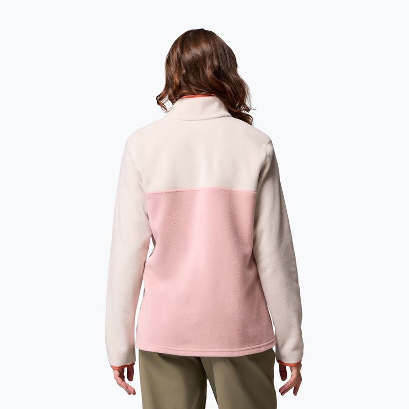 Damenfleecejacke Columbia Benton Springs 1/2 Snap eraser pink/dark stone/tuscan 3