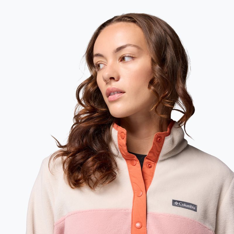 Damenfleecejacke Columbia Benton Springs 1/2 Snap eraser pink/dark stone/tuscan 5