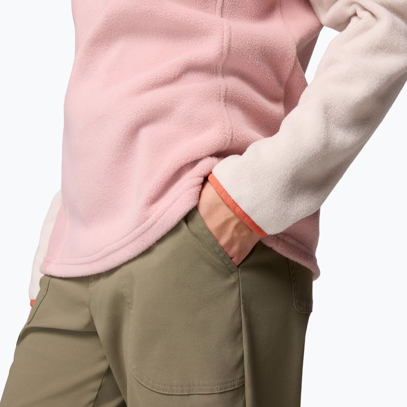 Damenfleecejacke Columbia Benton Springs 1/2 Snap eraser pink/dark stone/tuscan 6