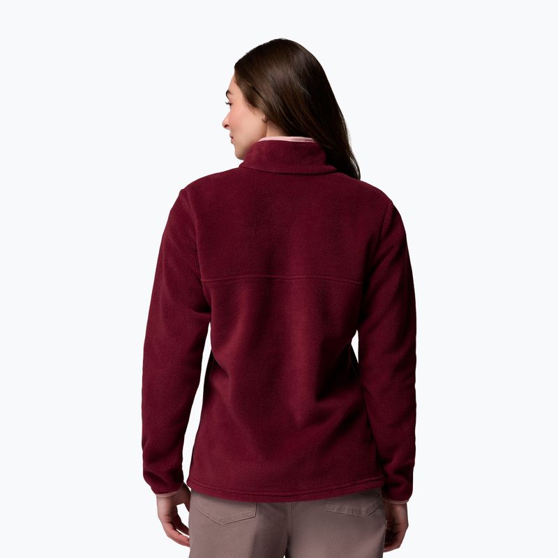 Damen-Fleecejacke Columbia Benton Springs 1/2 Snap rich wine/eraser pink 3