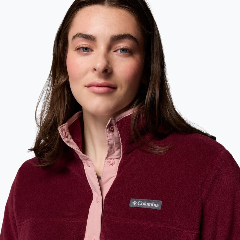 Damen-Fleecejacke Columbia Benton Springs 1/2 Snap rich wine/eraser pink 5
