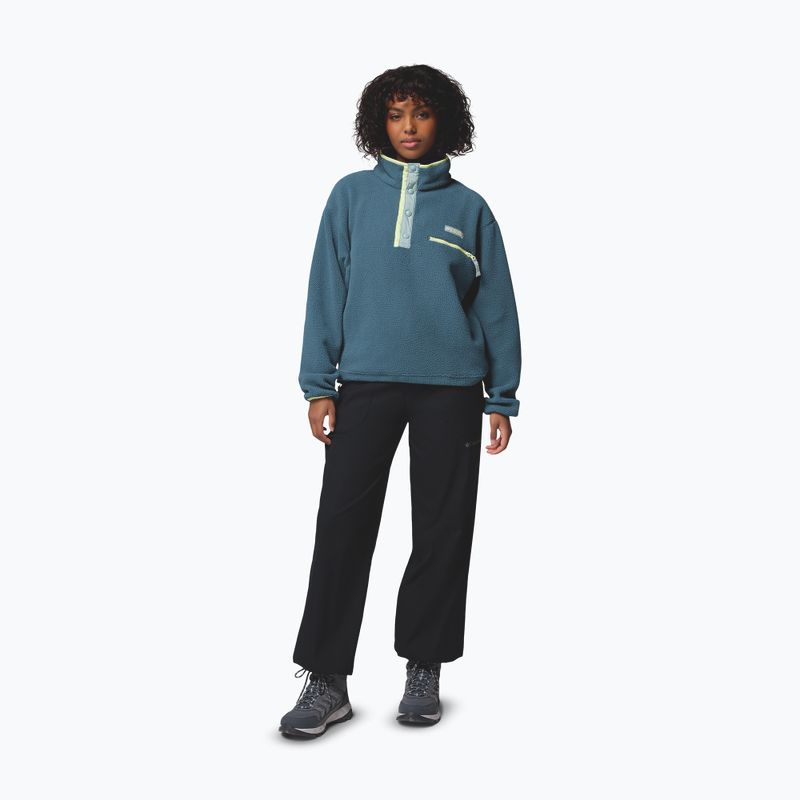 Damen-Fleecejacke Columbia Helvetia II Cropped Half Snap Fleece everblue/crushed blue/citron haze 2