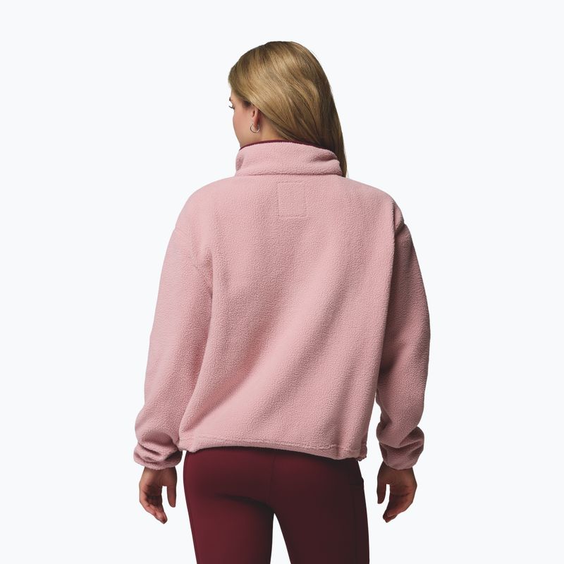 Damen-Fleecejacke Columbia Helvetia II Cropped Half Snap Fleece eraser pink/fig/rich wine 3