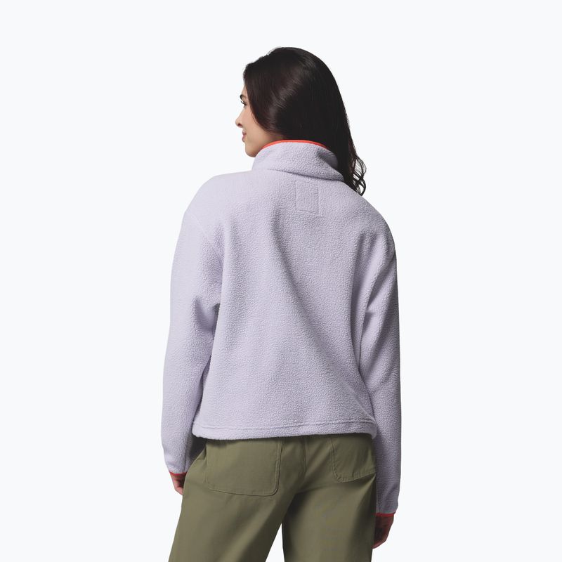 Damen-Fleecepullover Columbia Helvetia II Cropped Half Snap Fleece lavender pearl/shale purple/zing 3