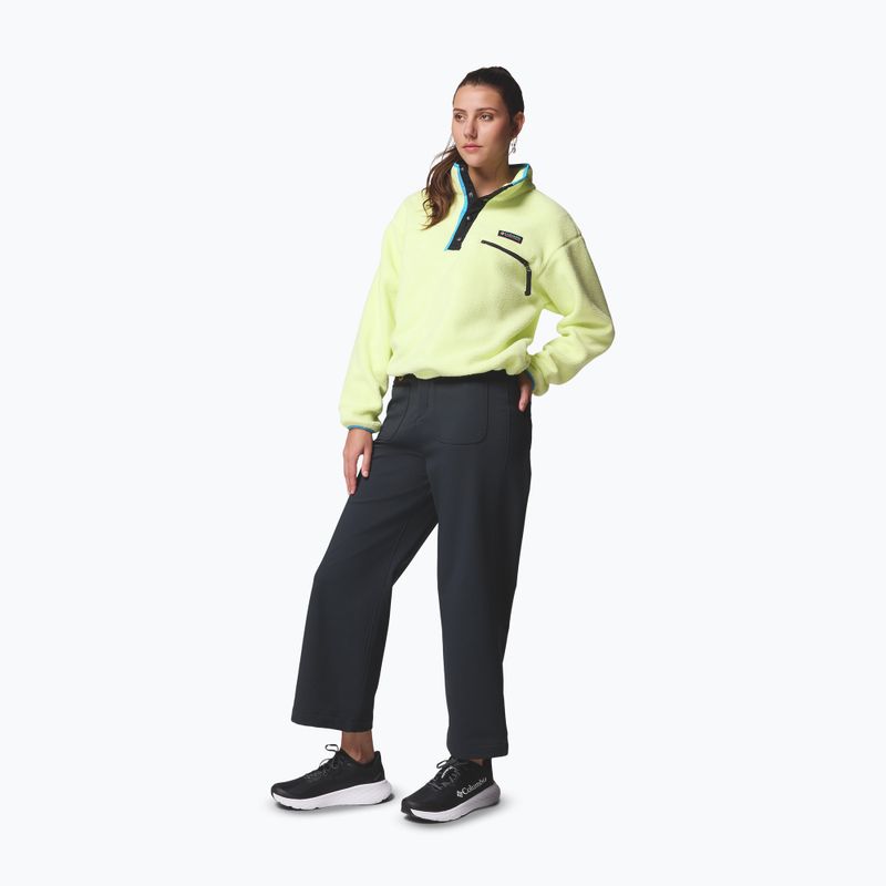 Damen-Fleecejacke Columbia Helvetia II Cropped Half Snap Fleece citron haze/black/compass blue 2
