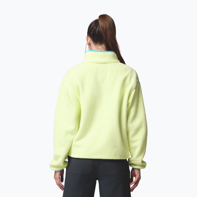 Damen-Fleecejacke Columbia Helvetia II Cropped Half Snap Fleece citron haze/black/compass blue 3