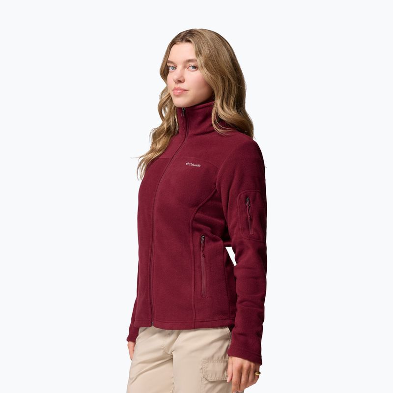 Damen-Fleecejacke Columbia Fast Trek II rich wine 4