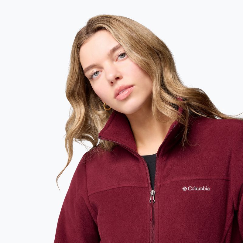 Damen-Fleecejacke Columbia Fast Trek II rich wine 6