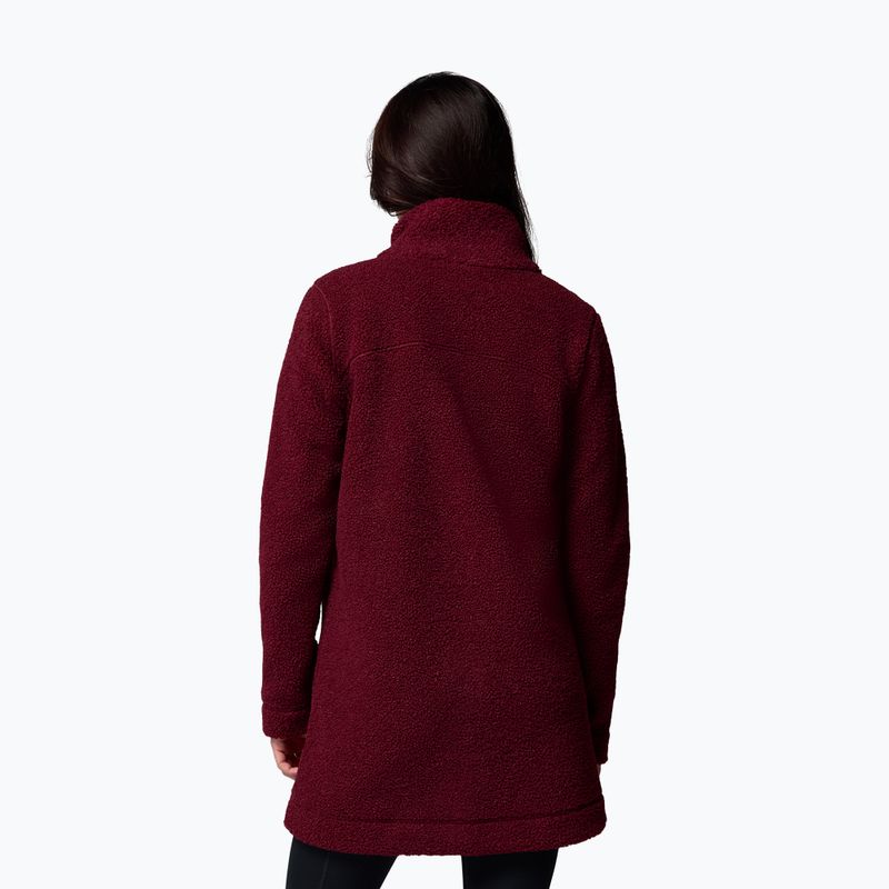 Damen-Fleecemantel Columbia Panorama Long rich wine 3