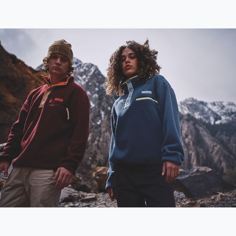 Herren-Fleecejacke Columbia Helvetia II Half Snap Fleece rich wine 9