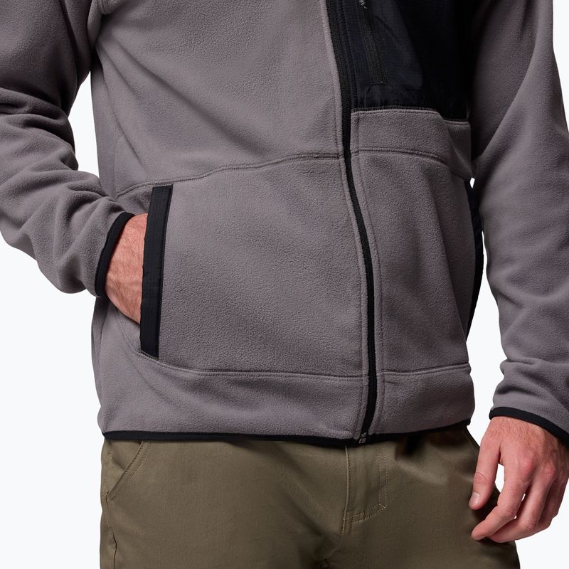 Herren-Hoodie Columbia Fast Trek Overlay Hooded city grey/black 7
