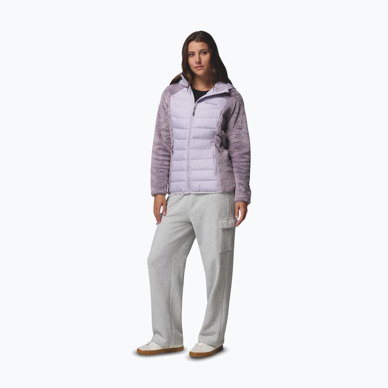 Gefütterte Damenjacke Columbia Powder Lite II Sherpa Hybrid shale purple/lavender pearl 2