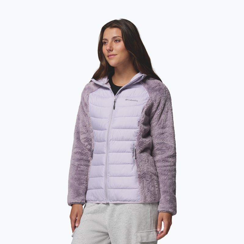 Gefütterte Damenjacke Columbia Powder Lite II Sherpa Hybrid shale purple/lavender pearl 4