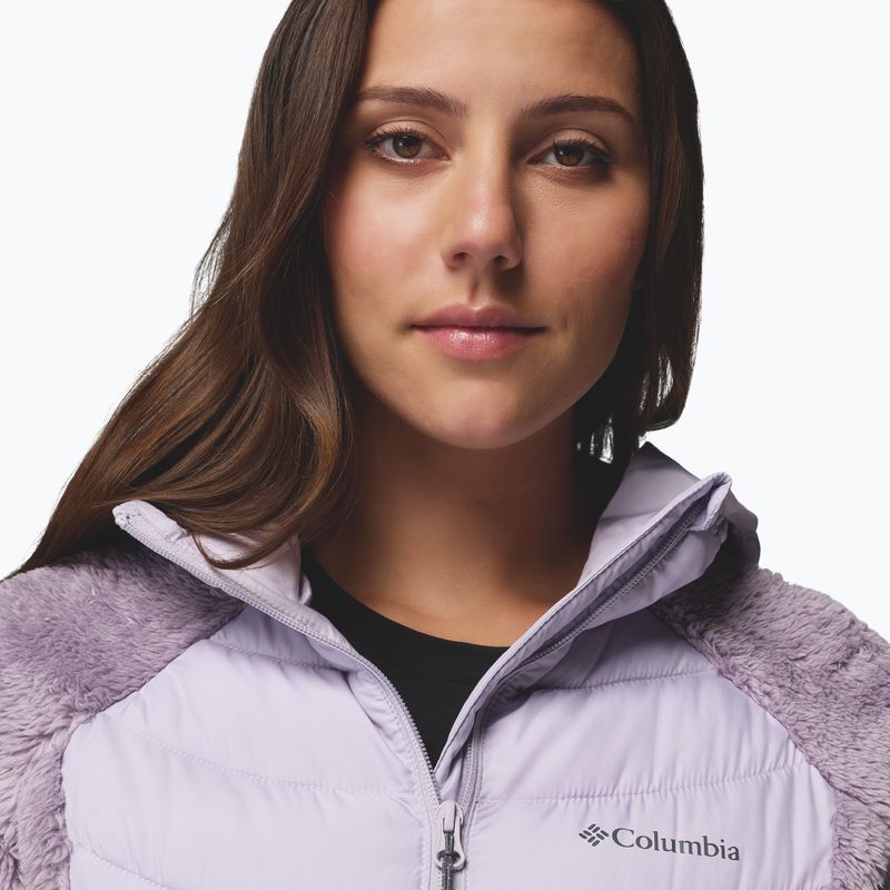 Gefütterte Damenjacke Columbia Powder Lite II Sherpa Hybrid shale purple/lavender pearl 6