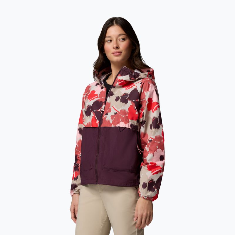 Damen-Windjacke Columbia Spire Valley Printed Windbreaker washed red ikatbloom print/moonvista 4