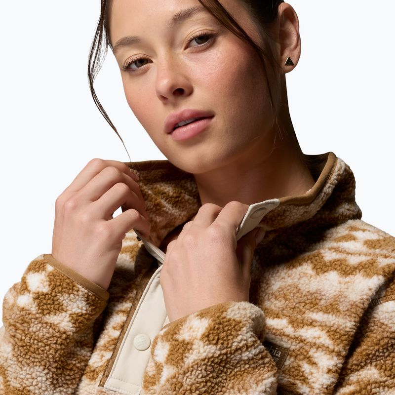 Damen-Fleecejacke Columbia Helvetia II Printed Cropped Half Snap delta/retrotree 5