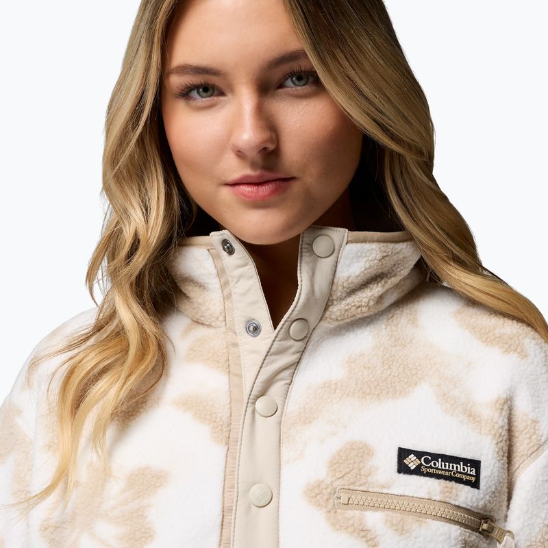 Damen-Fleecejacke Columbia Helvetia II Printed Cropped Half Snap seasalt/sprayflower 5