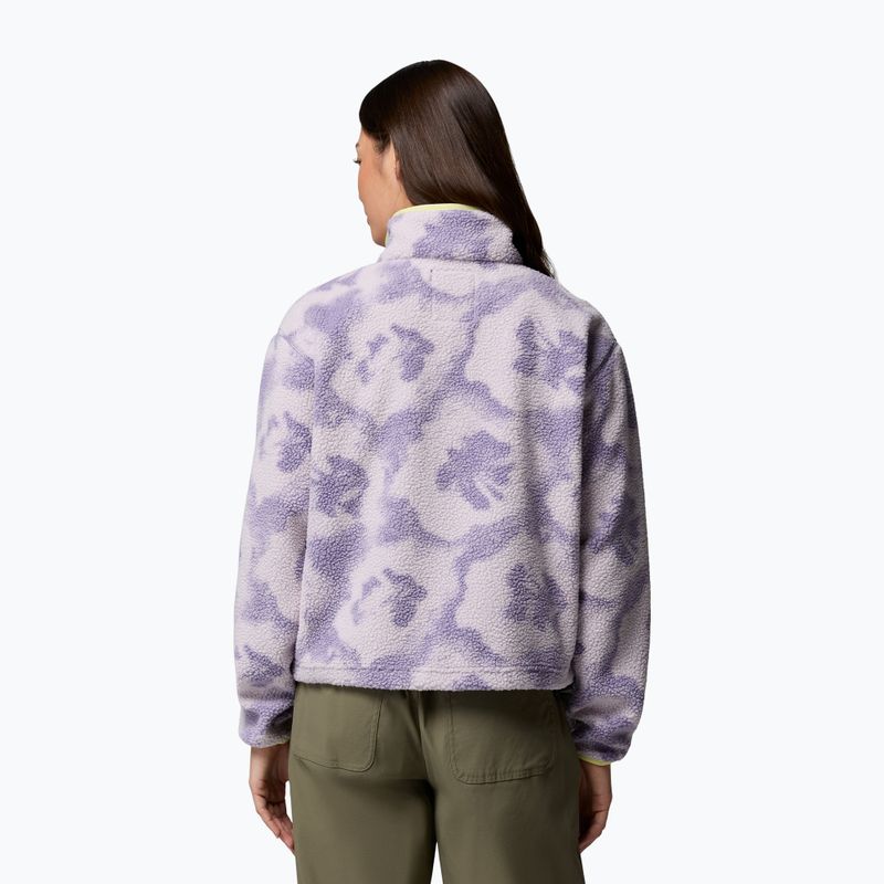 Damen-Fleecejacke Columbia Helvetia II Printed Cropped Half Snap stormwatch/sprayflower 3