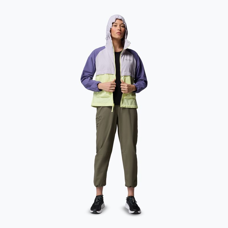Damen-Windjacke Columbia Spire Valley Windbreaker citron haze/lavender pearl/stormwatch 2
