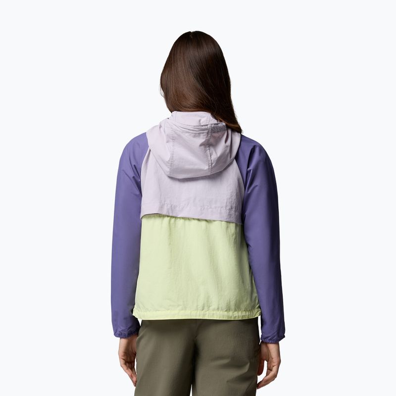 Damen-Windjacke Columbia Spire Valley Windbreaker citron haze/lavender pearl/stormwatch 3