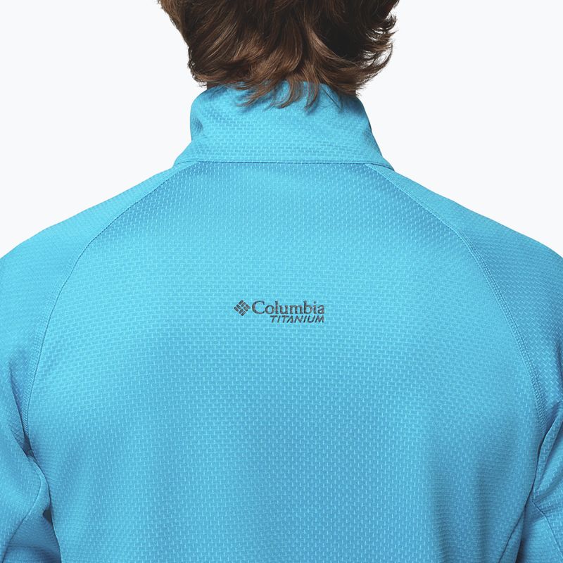 Herren Trekking-Sweatshirt Columbia Triple Canyon Grid Fleece Full Zip II compass blue heather/black 7