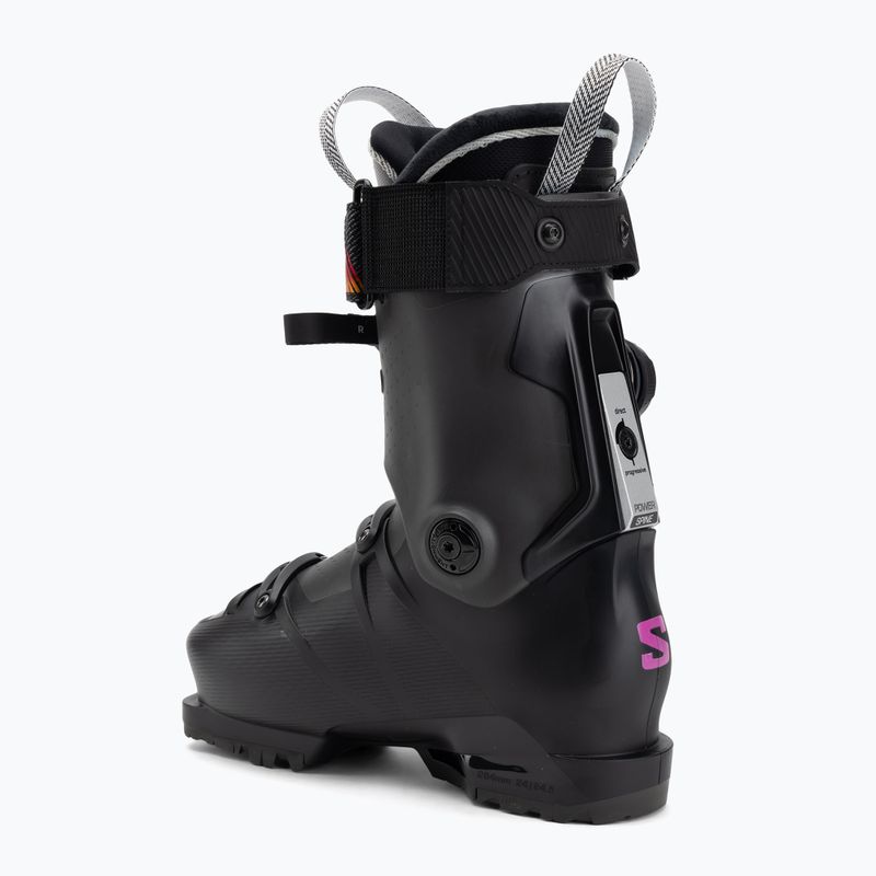 Damen-Skischuhe Salomon S/Pro Supra Dual Boa 115 W black/beluga metallic/beetroot purple 2