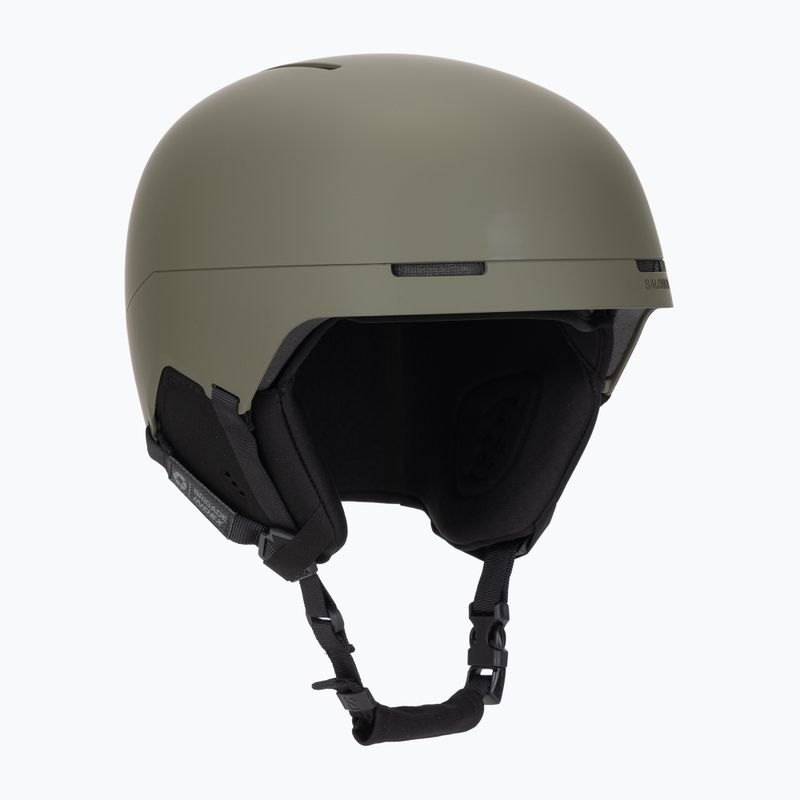 Skihelm Salomon Brigade Index olive night