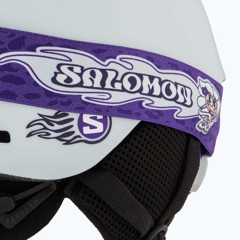 Kinder-Skihelm Salomon Player Combo + Skibrille XV Jr ice flow/ice flow mid blue 7