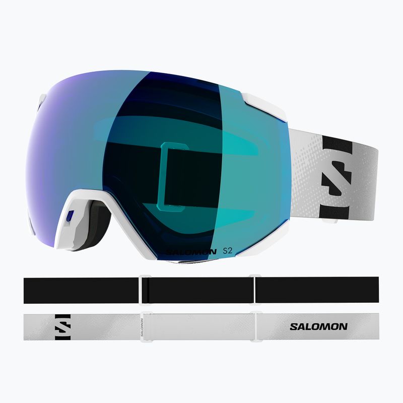 Kinderskibrille Salomon Radium white/mi mid blue 5