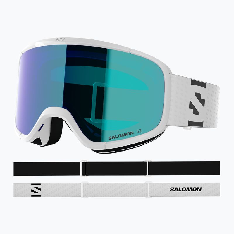 Skibrille Salomon Aksium 2.0 white/ml mid blue 5