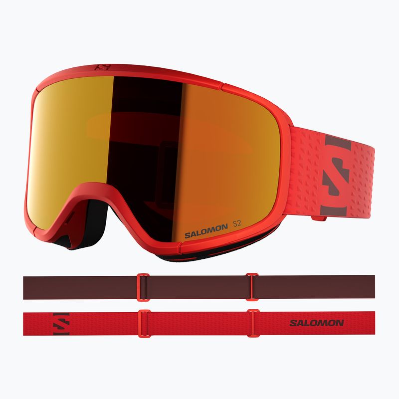 Skibrille Salomon Aksium 2.0 cherry tomato/ml mid red 5