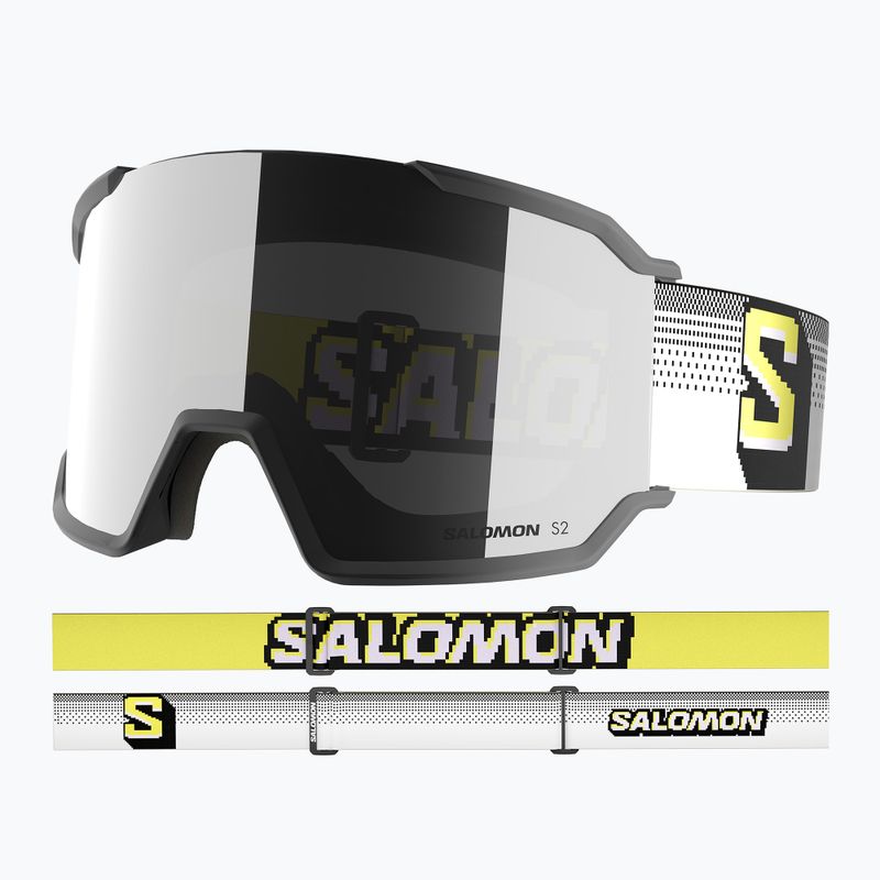 Skibrille Salomon S/View 3 black pixels/ml super white 5