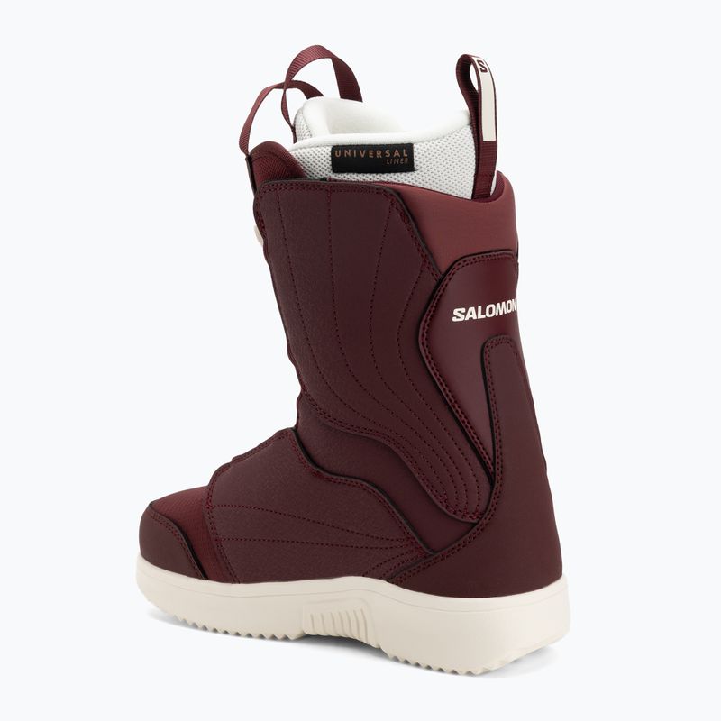 Damen Snowboardboots Salomon Pearl Boa W tawny port/tawny port/vanilla ice 2