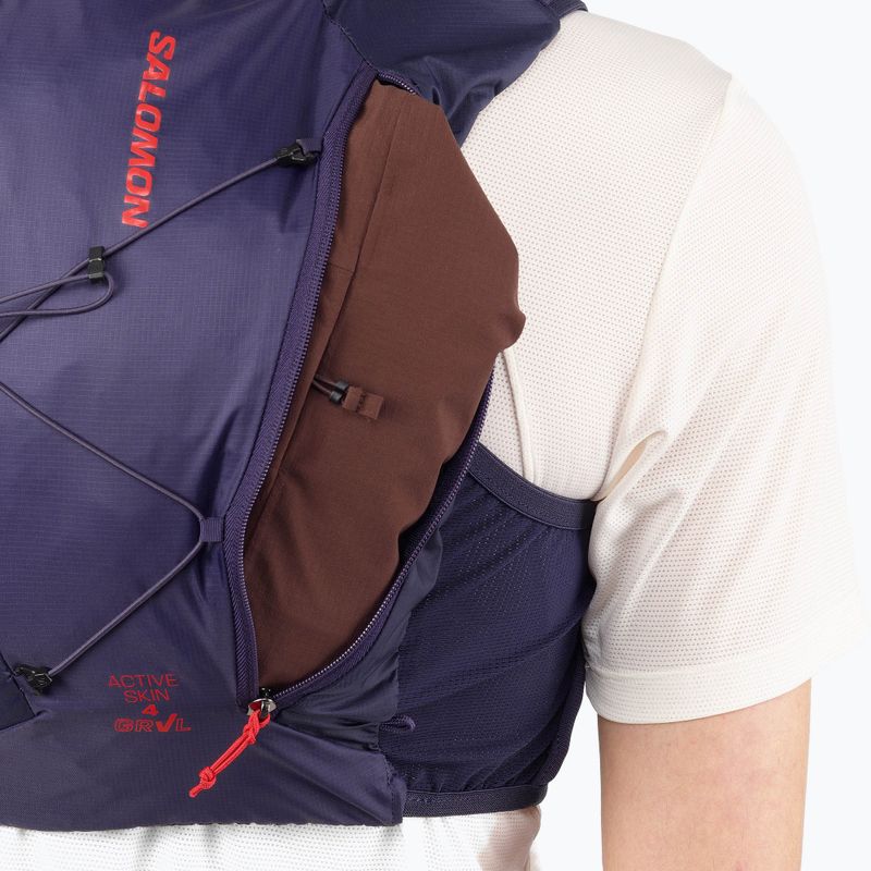 Salomon Active Skin 4 GRVL Laufweste martime blau / astral aura / haute rot 7