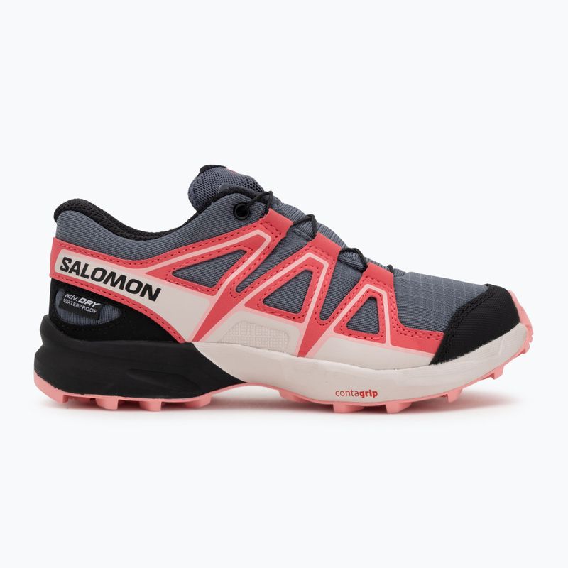 Kinder-Laufschuhe Salomon Speedcross Waterproof grisaille/hushed violet/rouge red 2
