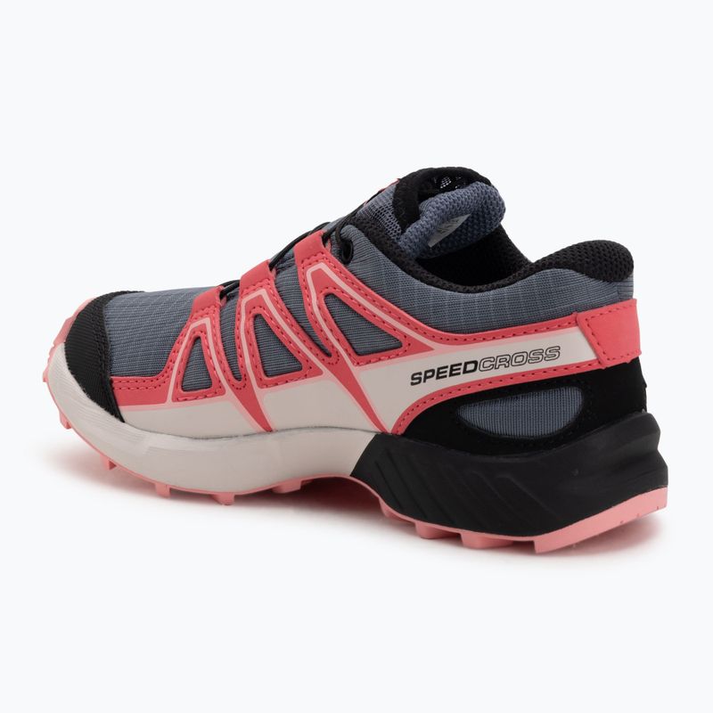 Kinder-Laufschuhe Salomon Speedcross Waterproof grisaille/hushed violet/rouge red 3