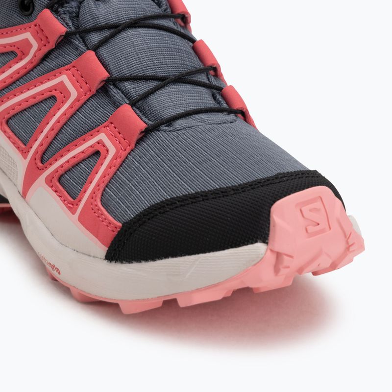 Kinder-Laufschuhe Salomon Speedcross Waterproof grisaille/hushed violet/rouge red 7