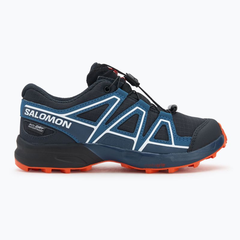 Salomon Speedcross Waterproof Kinderlaufschuhe dunkelmarine/dunkelblau/rotorange 2